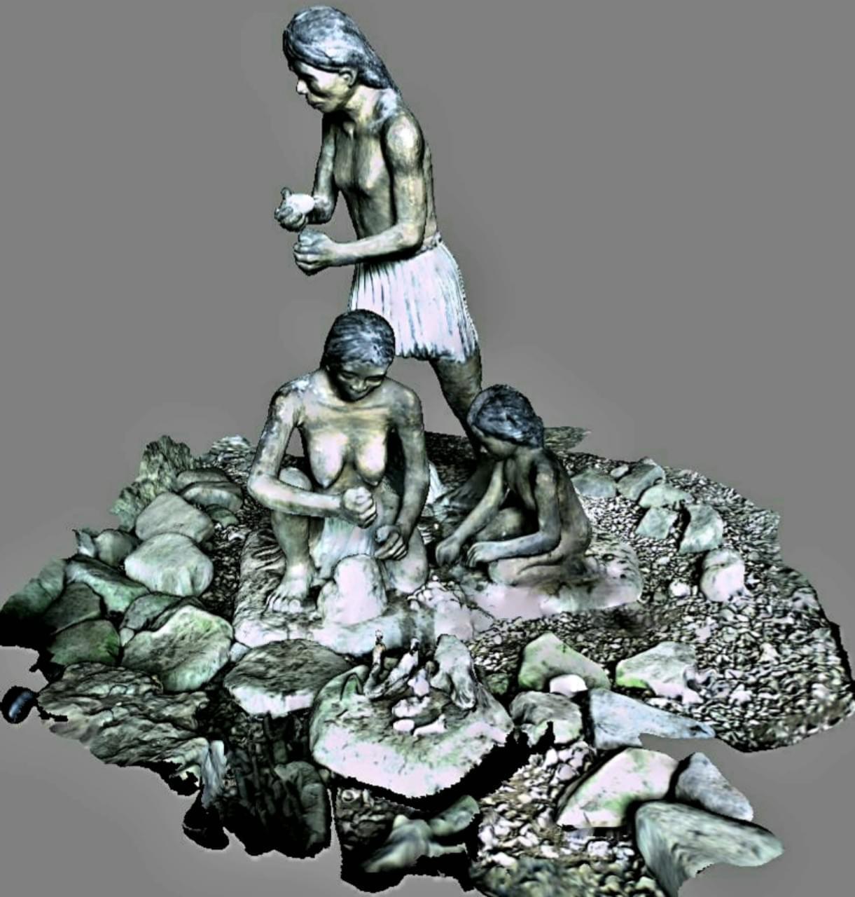 Scan 3D scene of ancient activities in Xom camp-Hoa Binh cave,