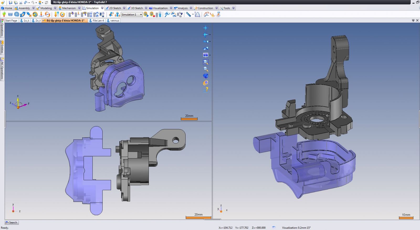 scan 3d ổ khóa honda