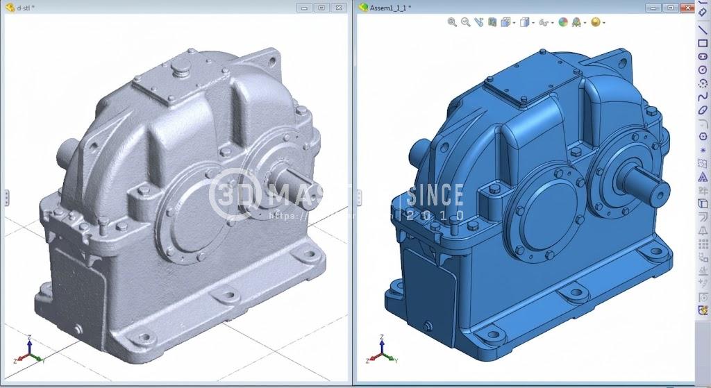 Bản vẽ hộp giảm tốc 1 cấp phục vụ kiểm tra kích thước và vị trí lắp đặt. 