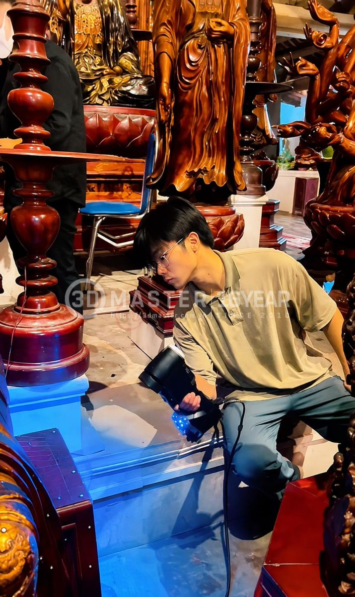 Scan 3D hàng trăm pho tượng cổ tại chùa di tích quốc gia đặc biệt