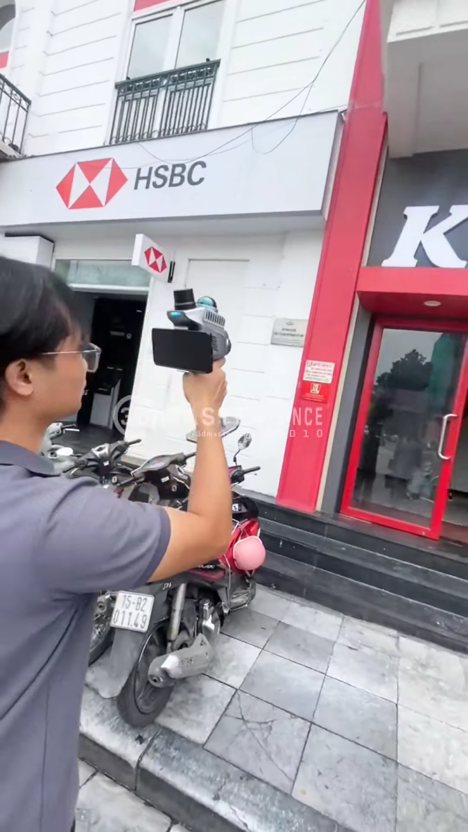 Dữ liệu quét 3D giúp tái hiện hình dạng và kích thước thực tế của công trình. 