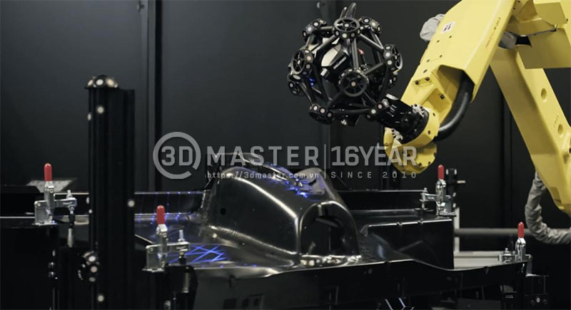 Robot scan 3D tự động trong dây chuyền sản xuất