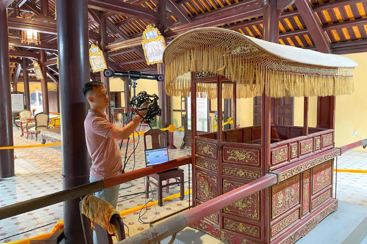 Scan 3D công trình di sản bằng máy quét Creaform. 