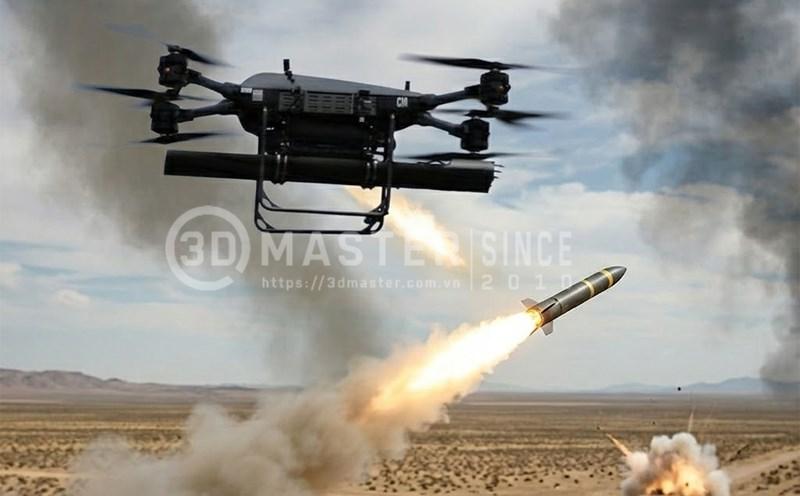 Drone quân sự được sử dụng trong nhiều nhiệm vụ trinh sát, giám sát và thu thập thông tin. 