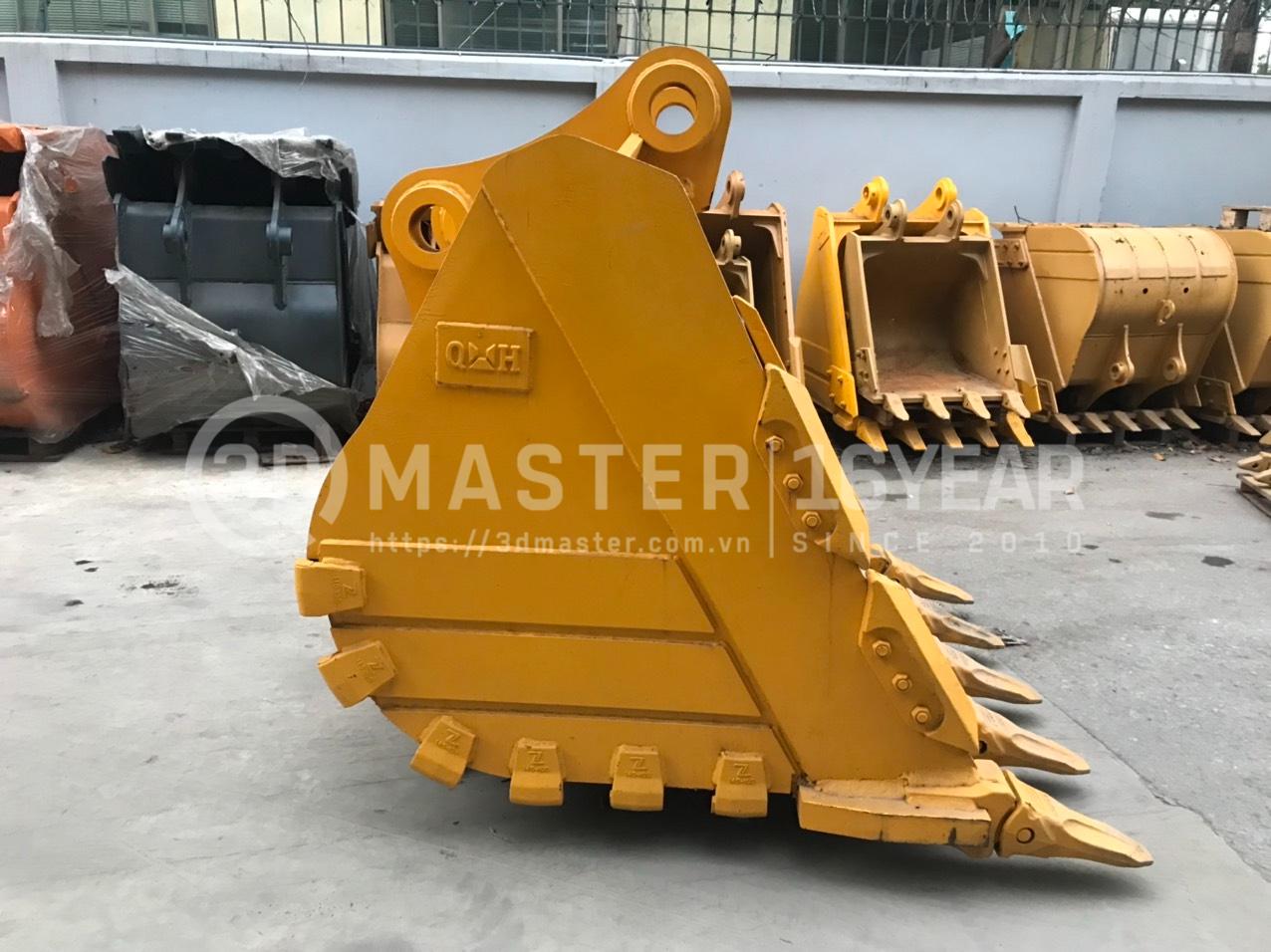 Gầu máy xúc là chi tiết cơ khí có kết cấu hàn phức tạp rất khó đo kiểm thủ công