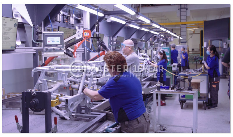 Dây chuyền lắp ráp giá đỡ động cơ – Nguồn: Walter Automobiltechnik