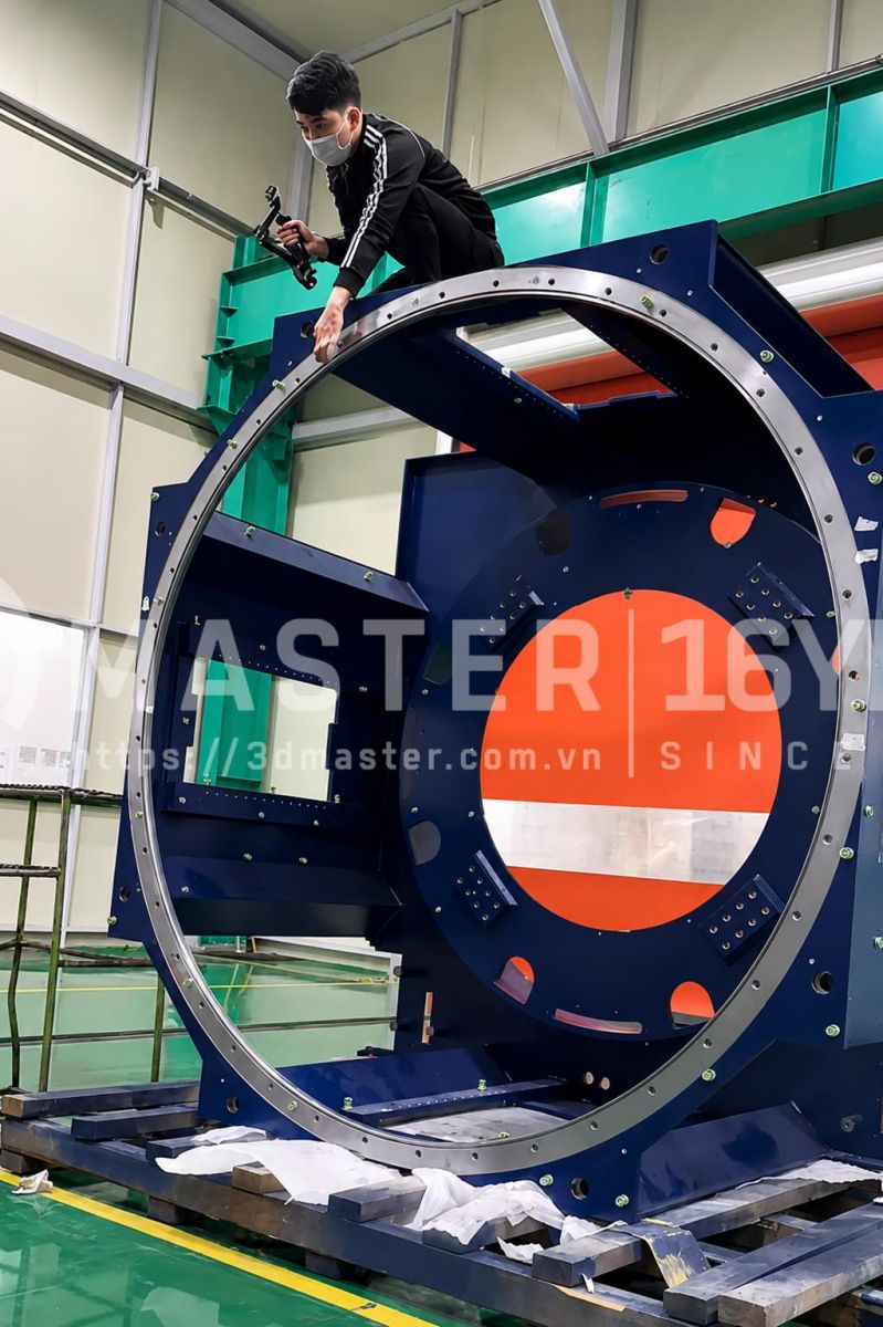 Đo kiểm 3D CMM cụm thân máy công nghiệp khổ siêu lớn 
