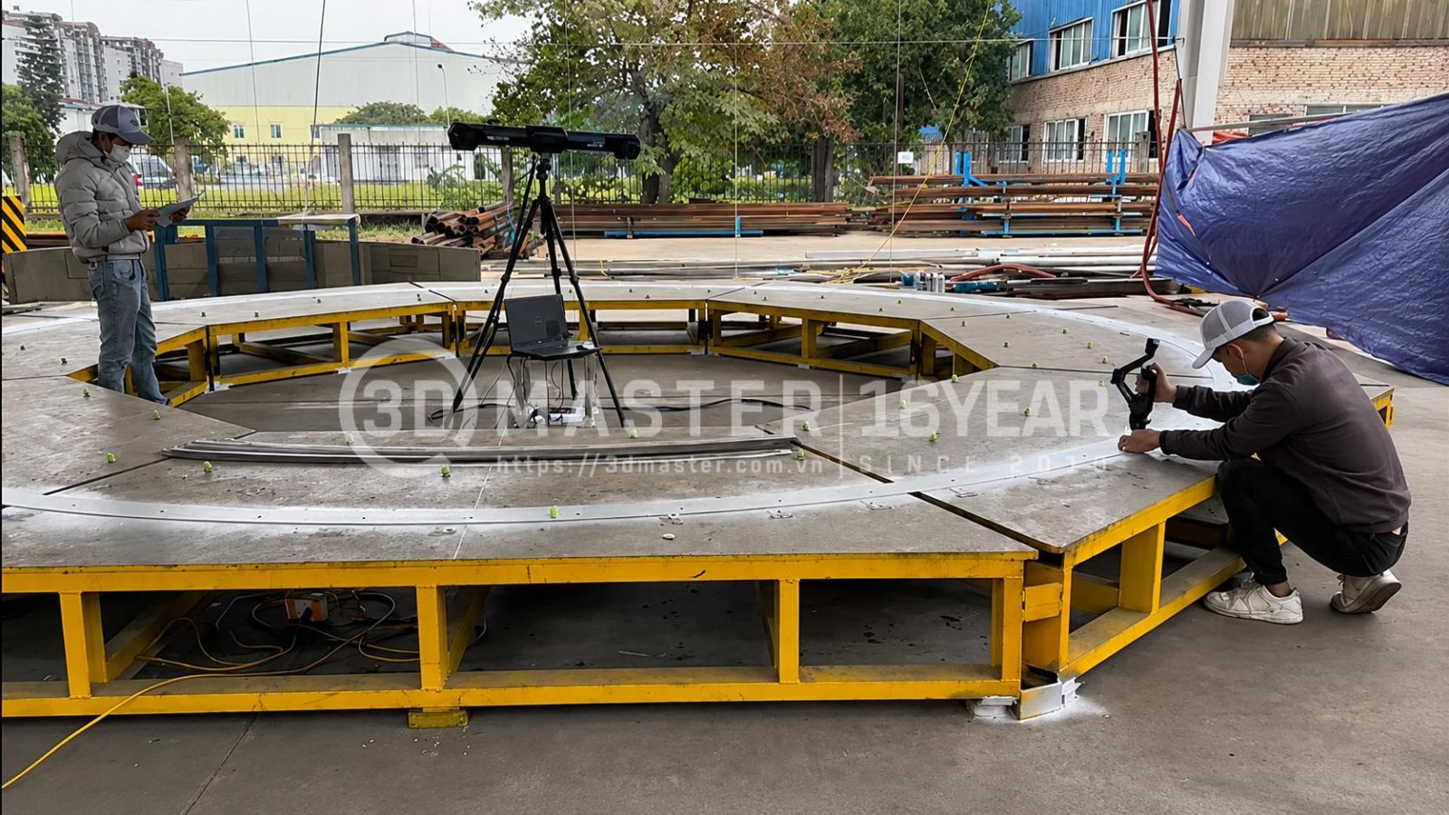 Đo kiểm 3D mâm quay kết cấu thép