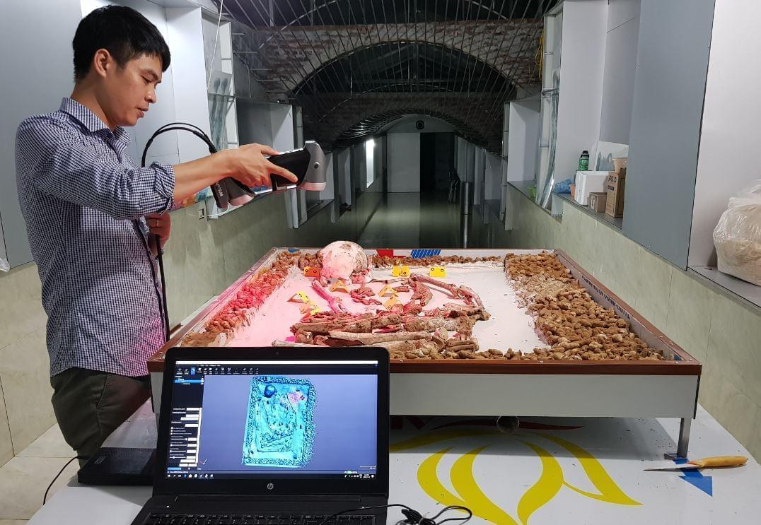 scan 3d hài cốt cổ