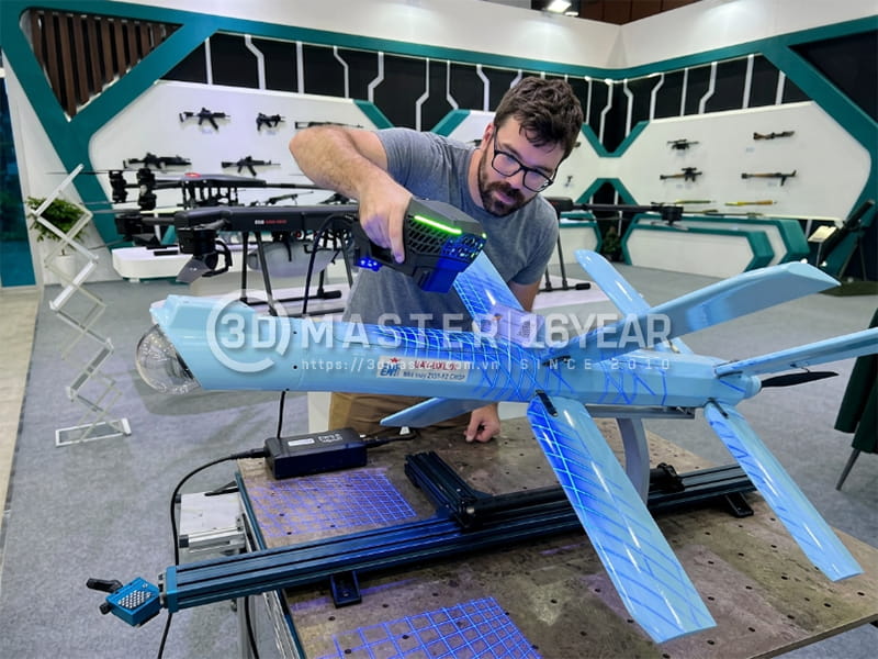 Scan 3D UAV bằng công nghệ laser xanh trên bề mặt composite và sợi carbon 