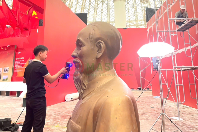 3D Master số hóa 3D chân dung Bác bằng Creaform Handyscan