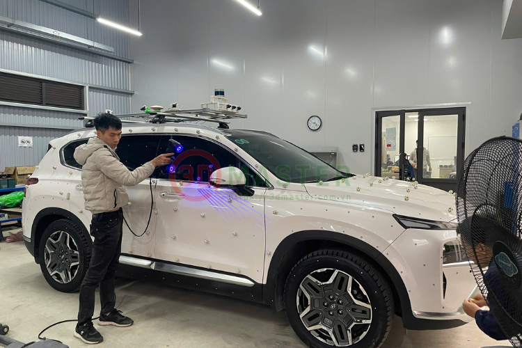 3D Master scan 3D ô tô bằng máy scan 3D cầm tay Handyscan Creaform