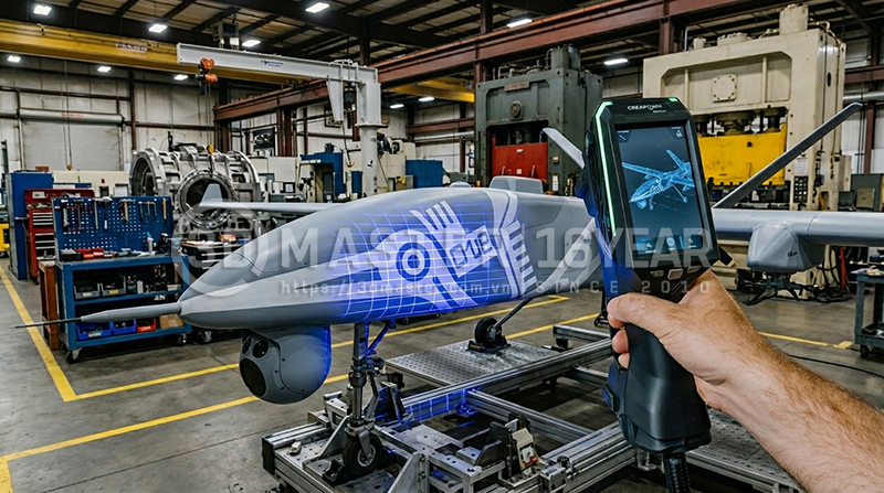 Đo kiểm khung thân composite bằng công nghệ 3D Creaform Handyscan EVO