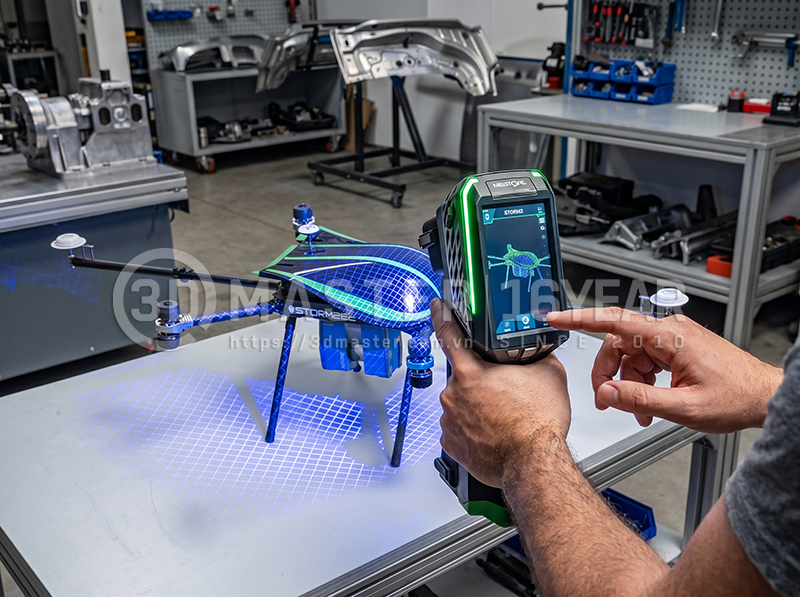Creaform HandySCAN EVO thu thập dữ liệu 3D thân máy bay không người lái 
