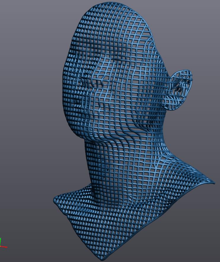 Dữ liệu sau khi scan 3D bằng máy Peel 3 và xử lý trên phần mềm 3D VXmodel