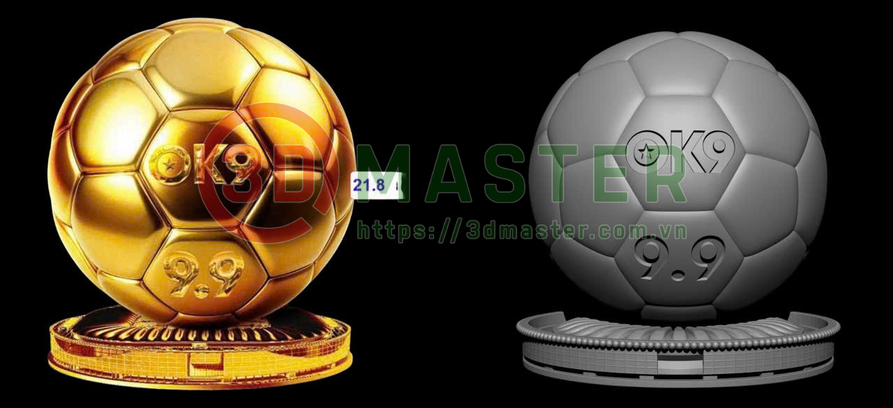 ​3D printing technology for football trophies according to AI ideas - Creative & Classy