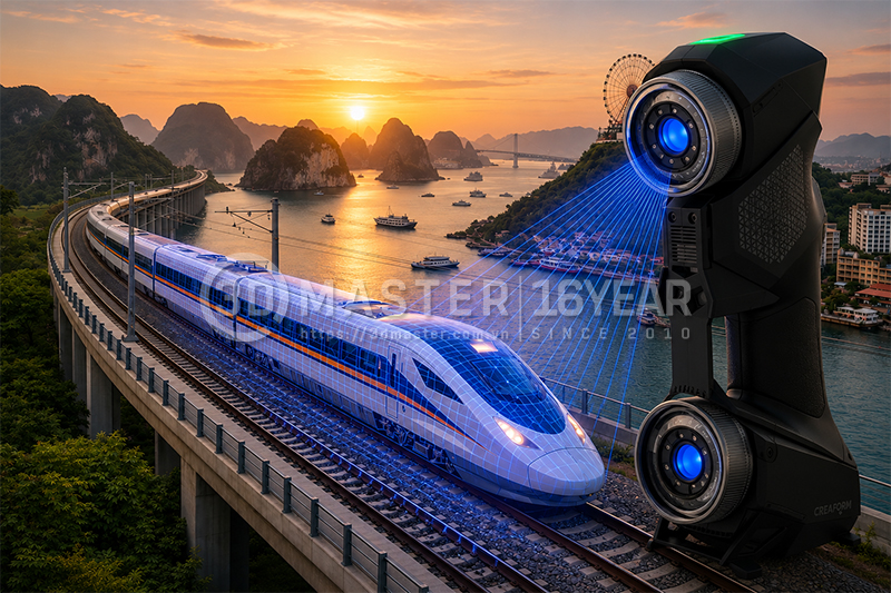 Vai trò của Scan 3D trong vòng đời dự án đường sắt tốc độ cao Hà Nội Quảng Ninh