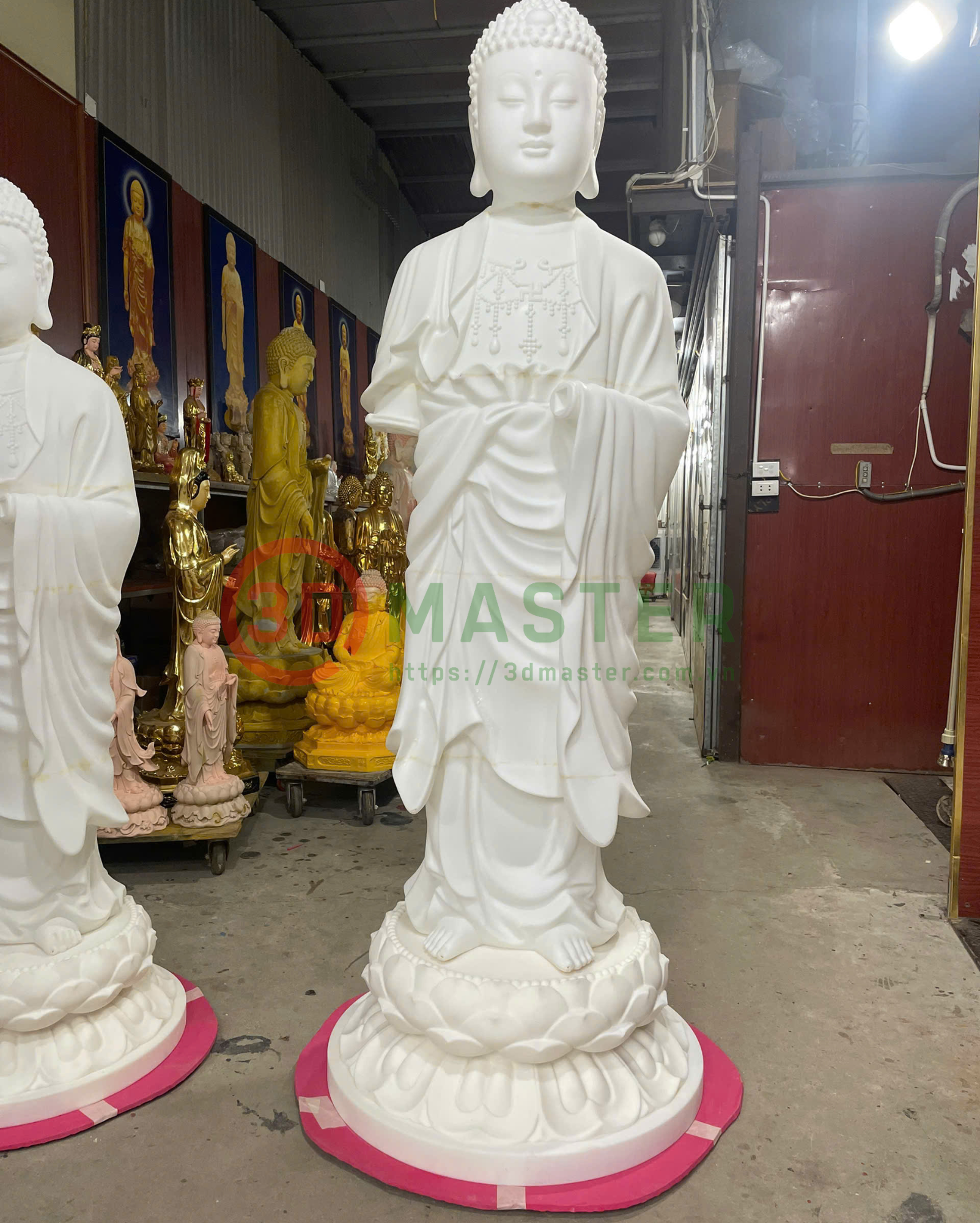 In 3D SLA Tượng Phật A Di Đà Khổ Lớn – Chuẩn Khuôn Silicon Siêu Nét